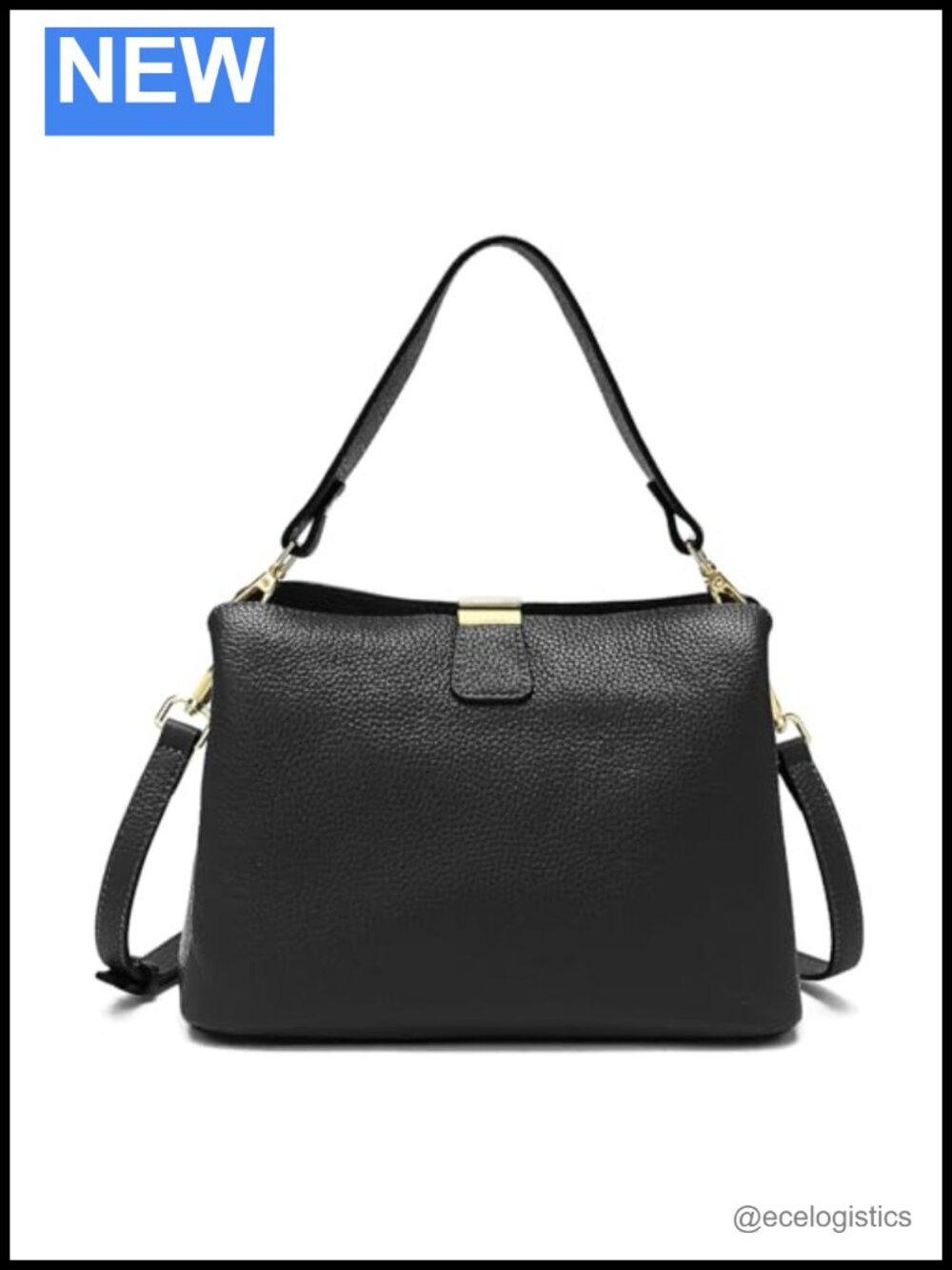 Genuine Leather Small Bucket Crossbody Shoulder Bag for Women